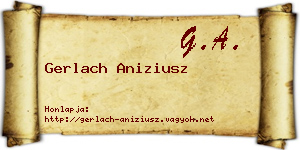 Gerlach Aniziusz névjegykártya